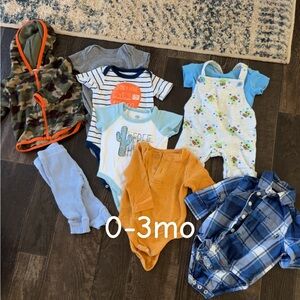 Baby Boys 0-3M Mixed Outfit Bundle